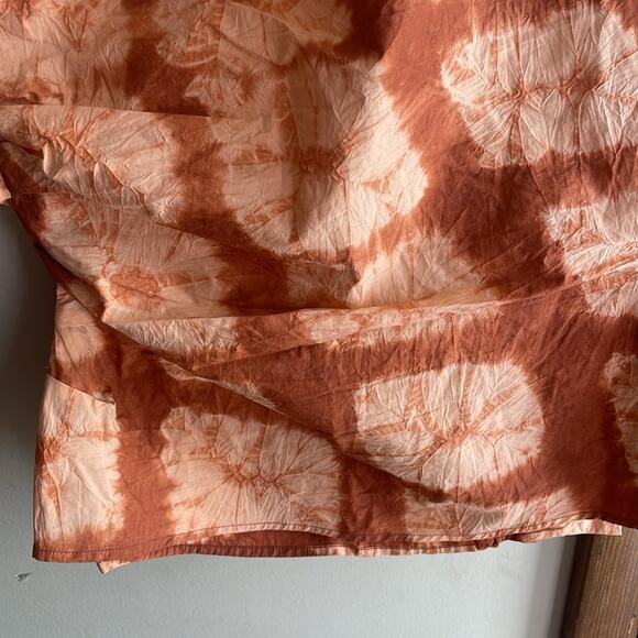 ULLA JOHNSON Senta One-Shoulder Tie Dye Stripe Cotton Top Sequoia - Picture 11 of 16